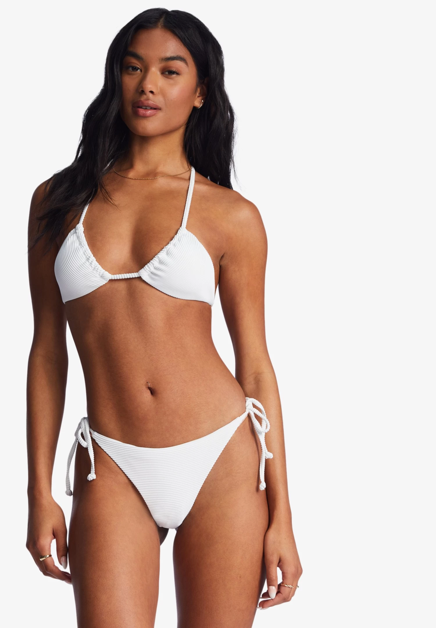 Billabong Tanlines Tie Side Abj - Bas De Bikini - White