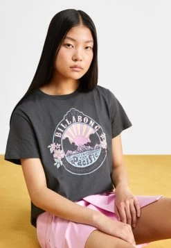 Billabong In The Pacific Tees - T-Shirt Imprimé - Off Black